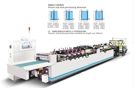 35KW Full Automatic Three Side Sealing Bag Making Machine con sistema di controllo PLC