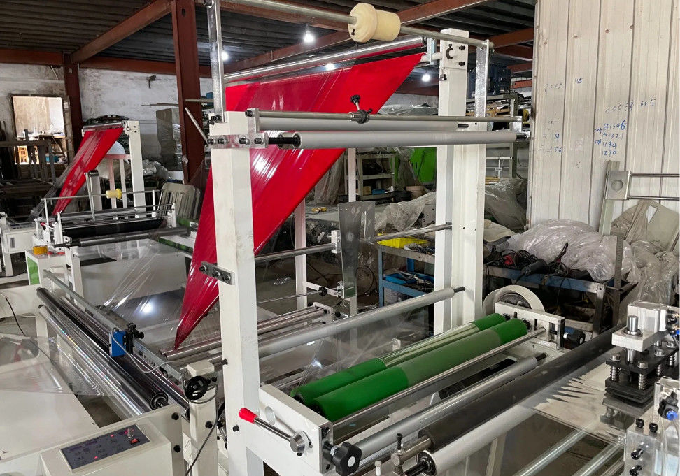 Macchina di produzione di sacchetti ad alta velocità completamente automatica a sigillo laterale 22kw con compressore d'aria da 5 HP